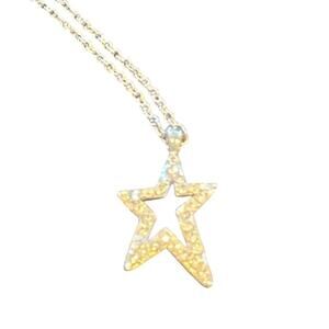 Vintage Cookie Lee Crystal Star with 18" Silver-tone Necklace NWT